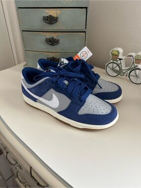 Nike Dunk Low Retro SE— Blue Suede &Gray Leather